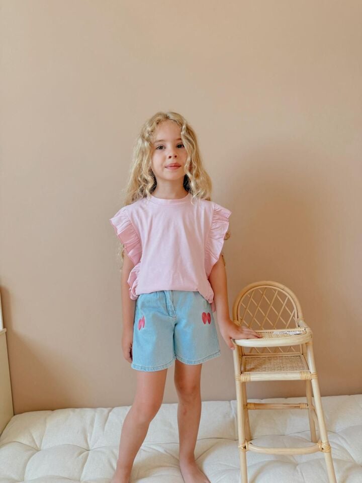 Kız Çocuk Fırfırlı Kirazlı Takım (6-D)