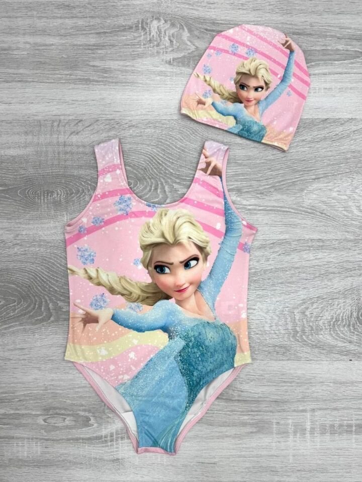 Kız Çocuk Elsa Boneli Mayo