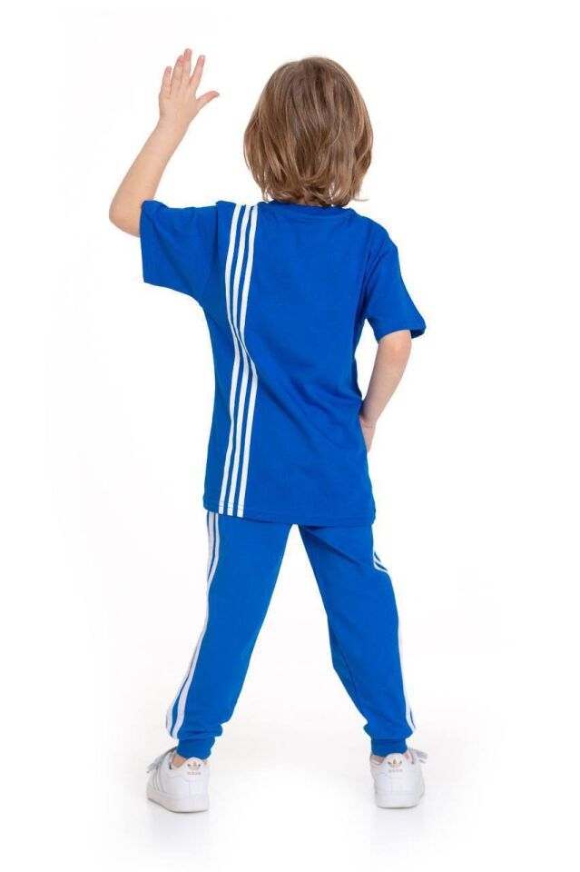 Erkek Çocuk Mickey Mavi İkili Uzun Takım (2-D)