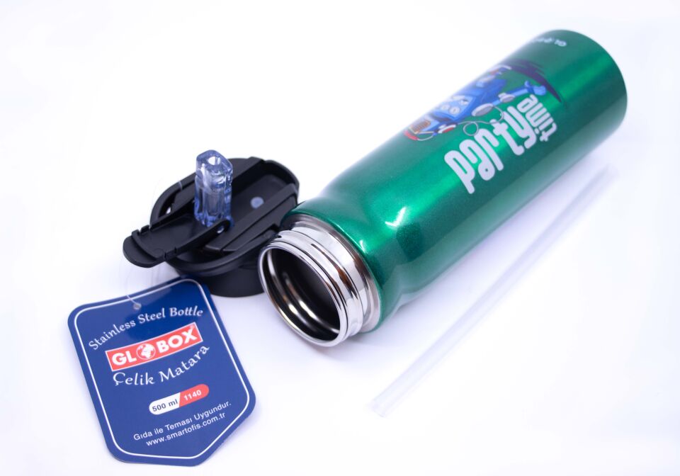 Robot Desenli 304 Çelik Matara 500 ML (3. RAF)