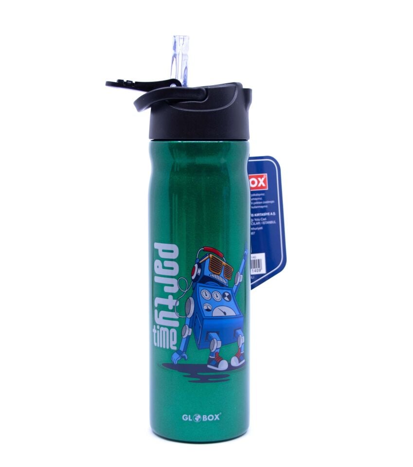 Robot Desenli 304 Çelik Matara 500 ML (3. RAF)