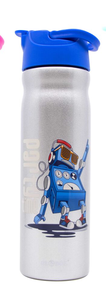 Robot Desenli 304 Çelik Matara 500 ML (3. RAF)