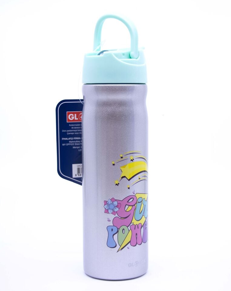 Girl Power Desenli 304 Çelik Matara 500 ML (3.RAF)