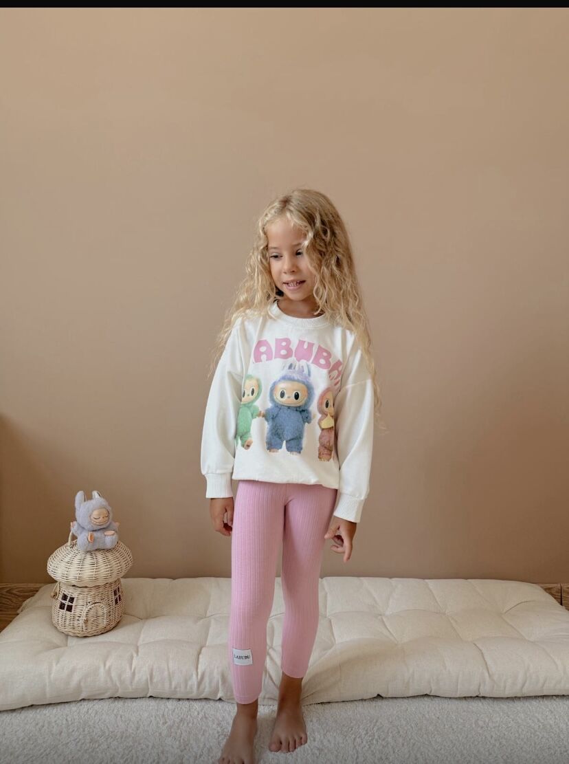 Labubu Pembe Kız Tayt Takım (4-C)