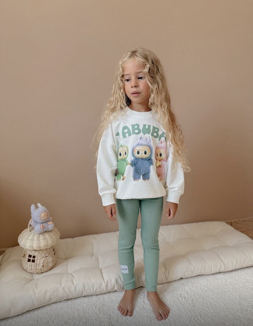 Labubu Yeşil Kız Tayt Takım (5-C)