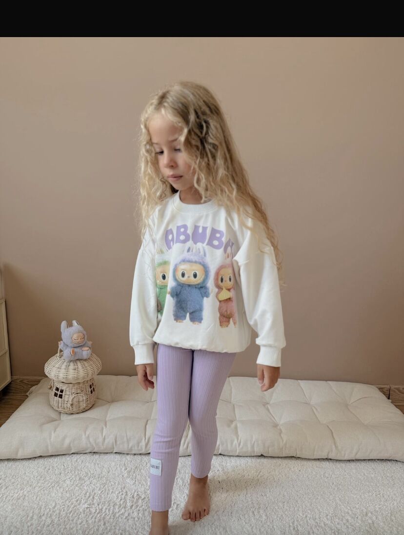 Labubu Lila Kız Tayt Takım (5-C)