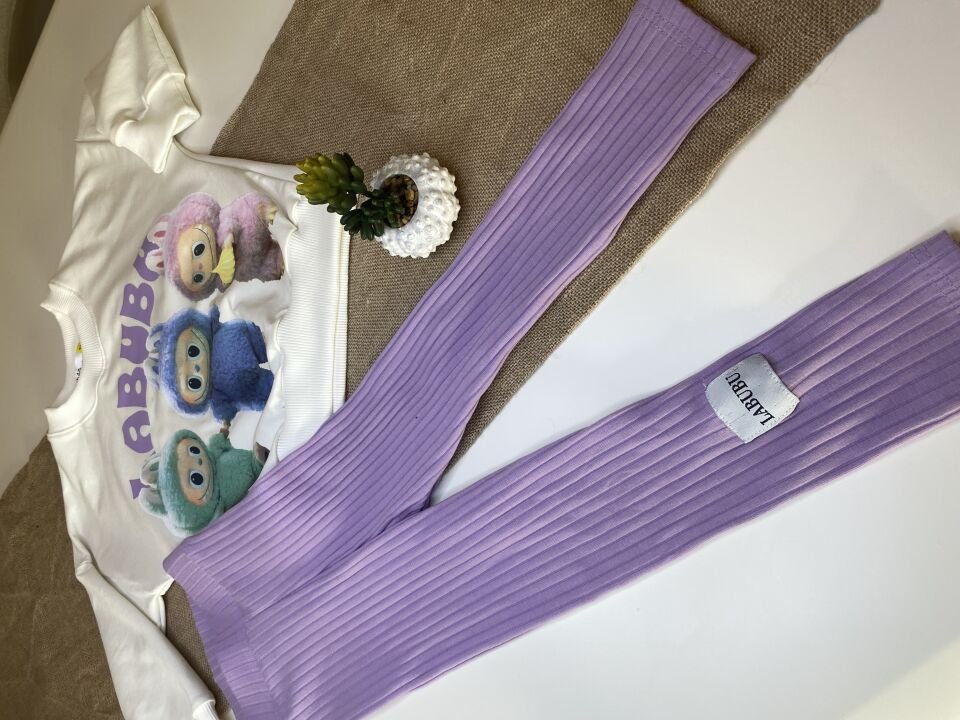 Labubu Lila Kız Tayt Takım (5-C)