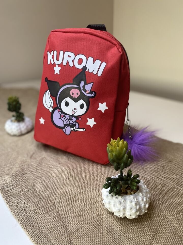 Kuromi Kırmızı Bez Anaokulu Çantası