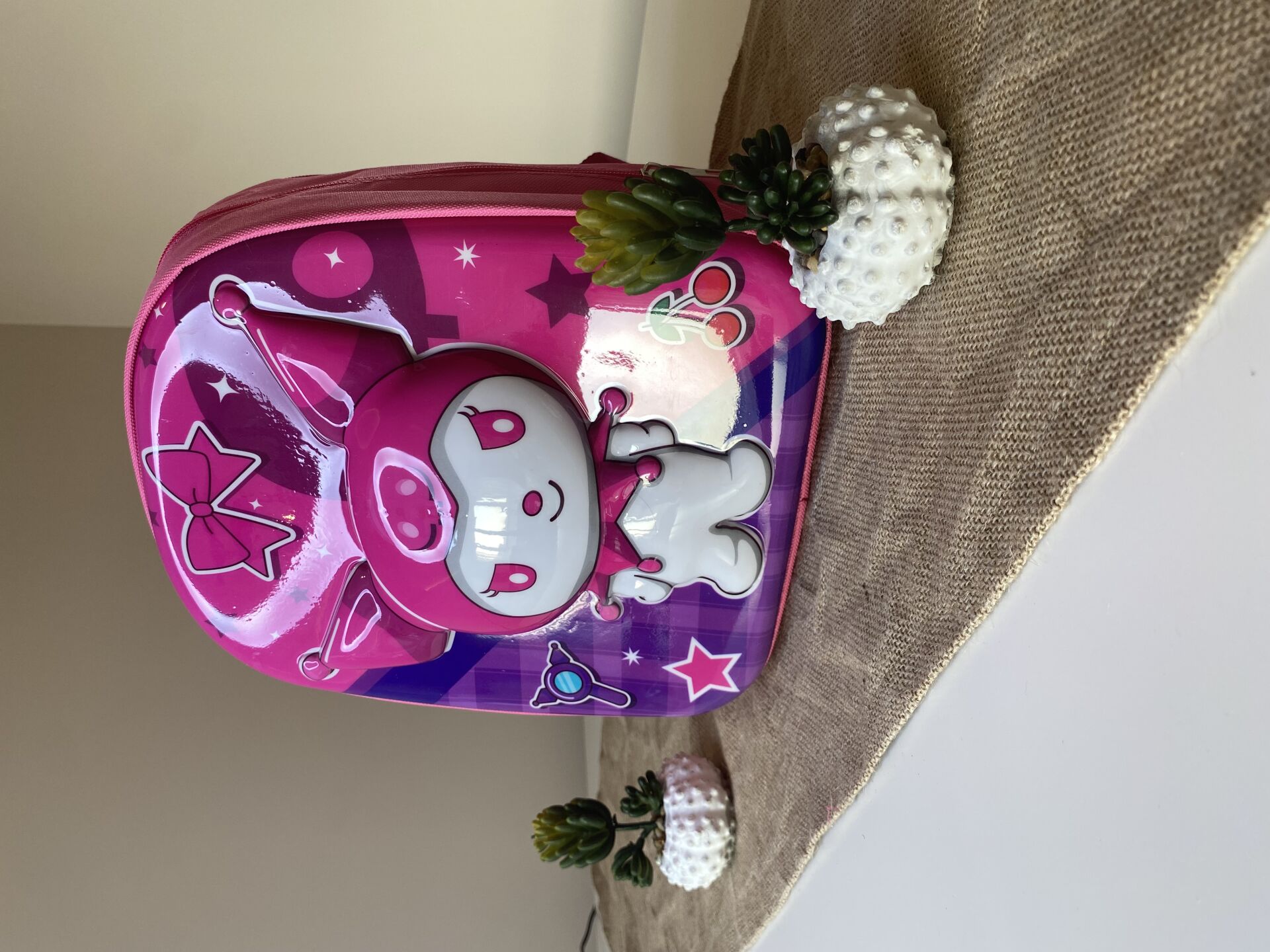 Kabartmalı Pembe Kuromi Anaokul Çantası