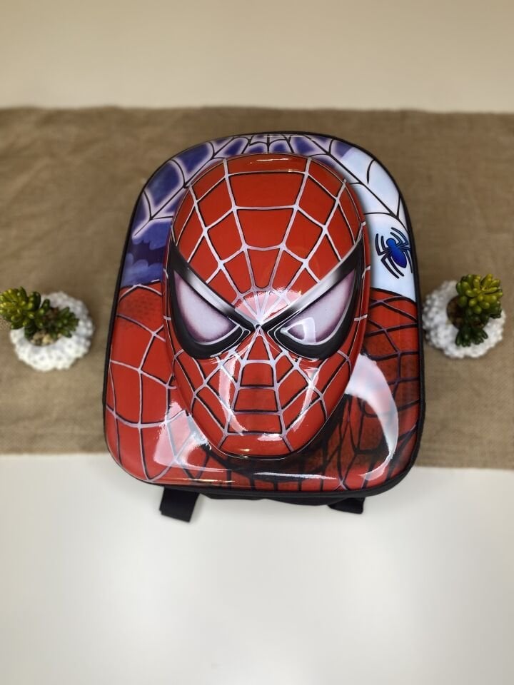 Spiderman Kabartmalı Ana okul Çantası Kırmızı