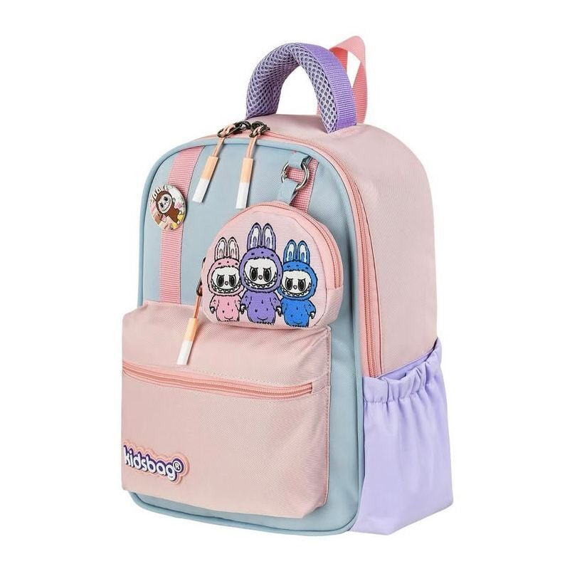 Labubu İki Bölmeli Cüzdanlı Okul Çantası