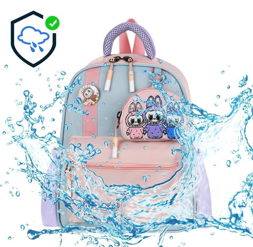 Labubu İki Bölmeli Cüzdanlı Okul Çantası