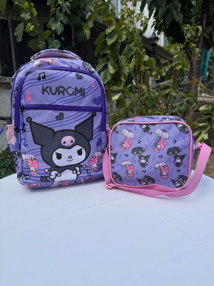Kuromi Mor Beslenme Çantalı Okul Çantası
