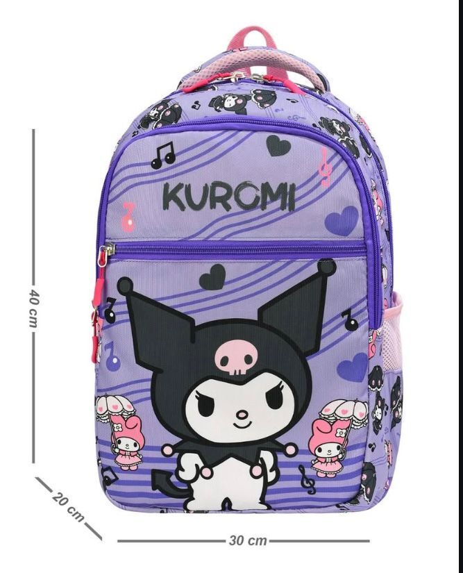 Kuromi Mor Beslenme Çantalı Okul Çantası