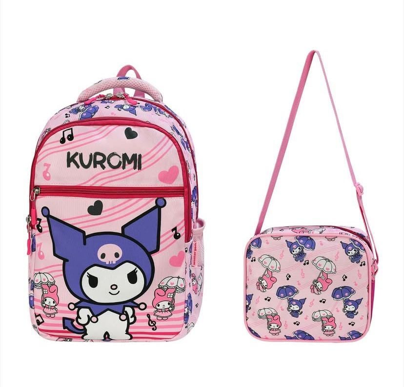 Kuromi Pembe Beslenme Çantalı Okul Çantası