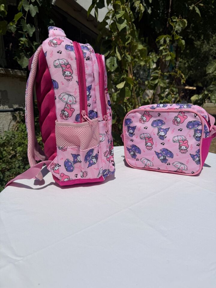 Kuromi Pembe Beslenme Çantalı Okul Çantası