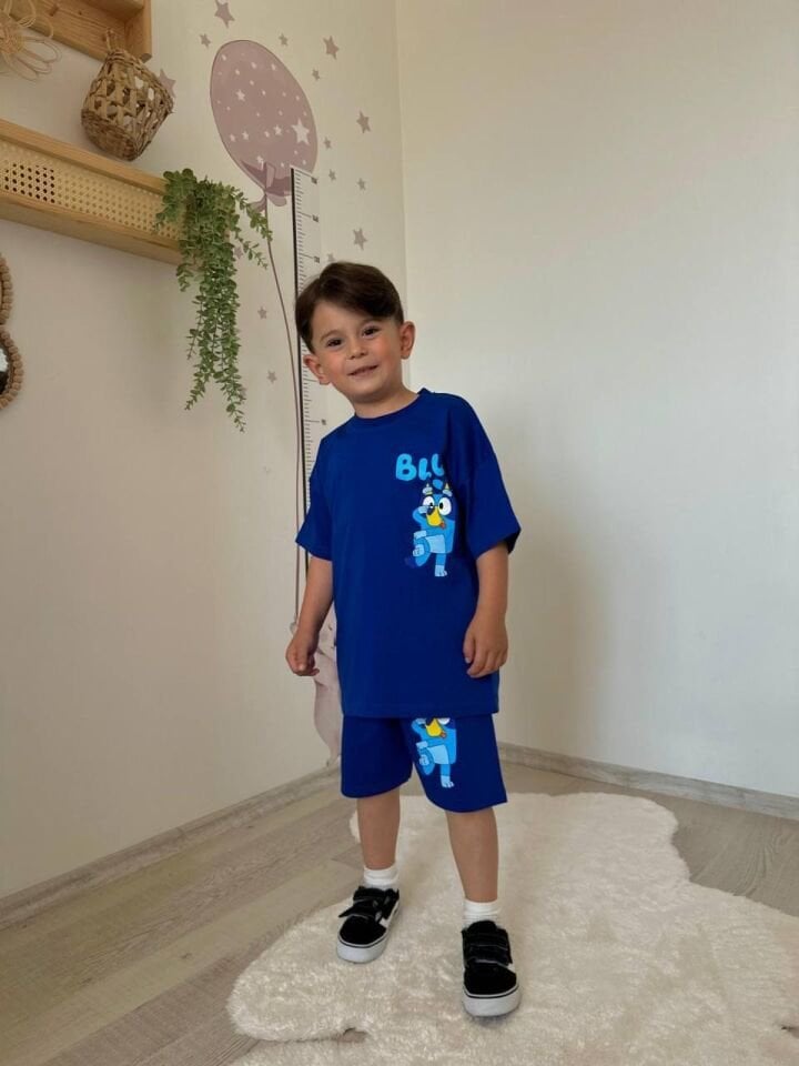 Erkek Çocuk Bluey Baskılı İkili Takım