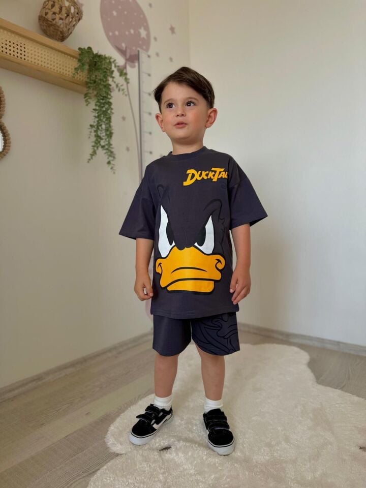 Erkek Çocuk Duck Siyah İkili Takım
