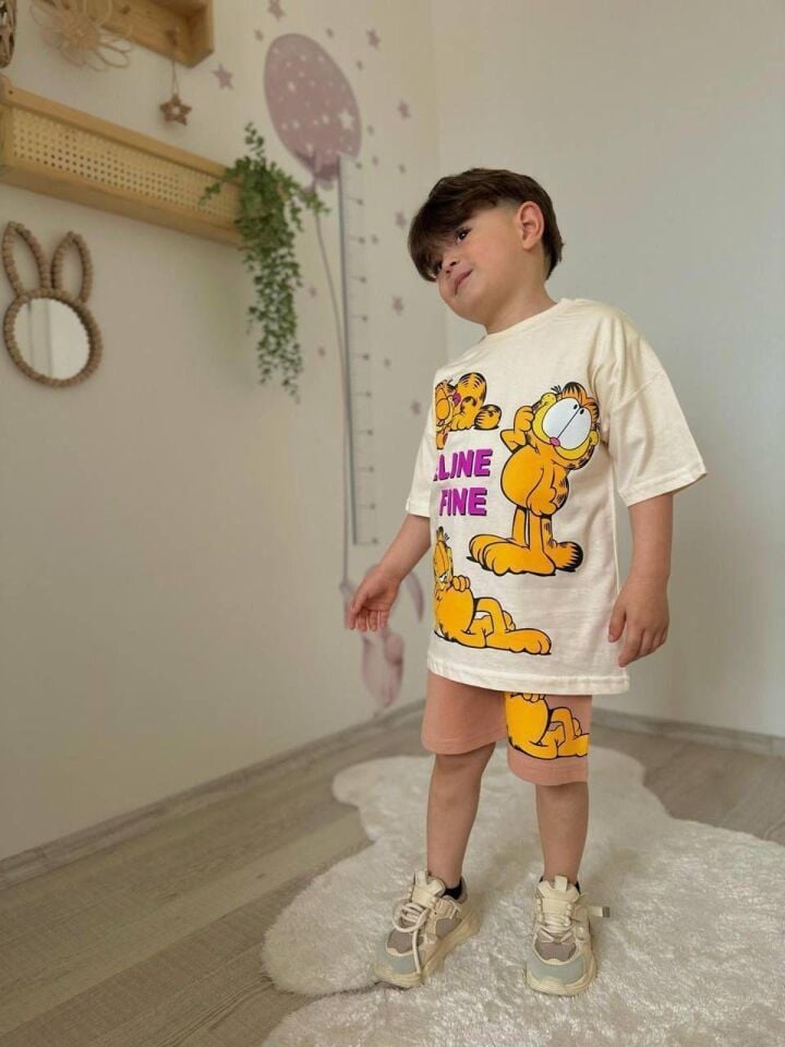 Erkek Çocuk Garfield Baskılı İkili Takım  (2-D) 5/6