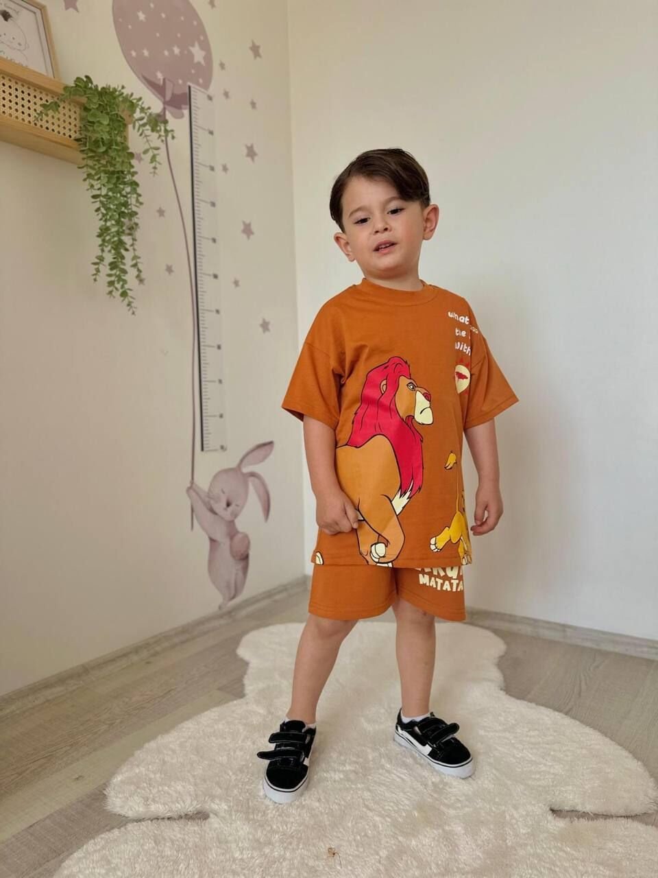 Erkek Çocuk Aslan Sarı İkili Takım