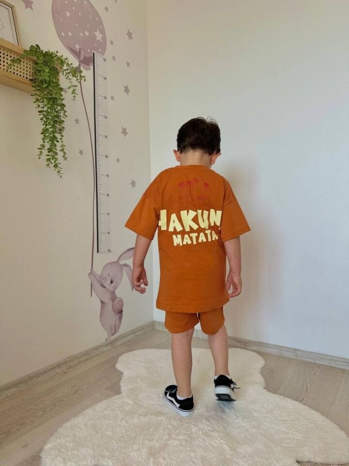 Erkek Çocuk Aslan Sarı İkili Takım