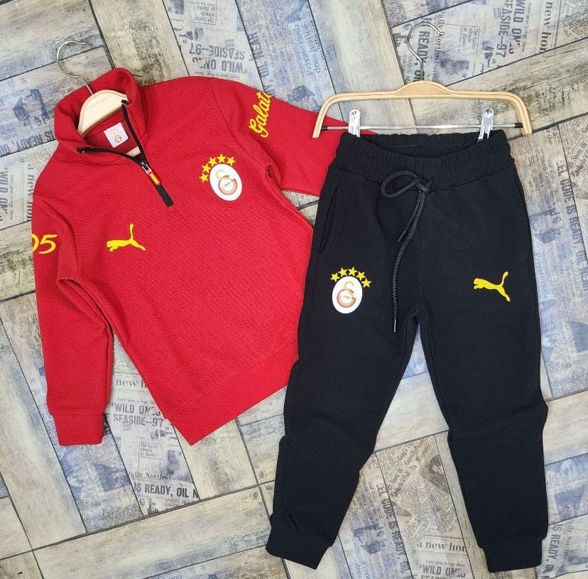 Erkek Çocuk  Üst Kırmızı Eşofman Takımı (2-E)