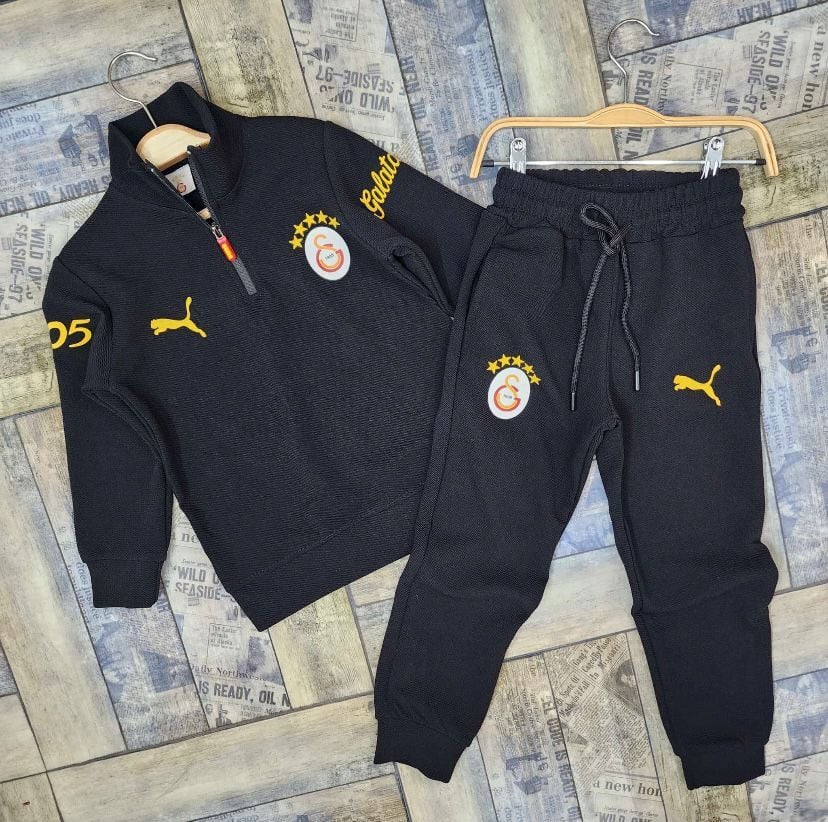 Erkek Çocuk G.S Alt Üst Siyah Eşofman Takımı (2-E)