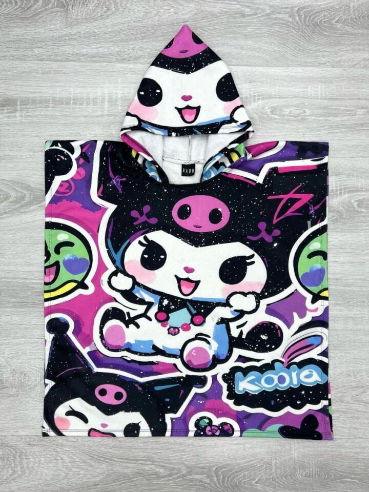 Kız Çocuk Kuromi Panço Havlu  (4-B) Standart