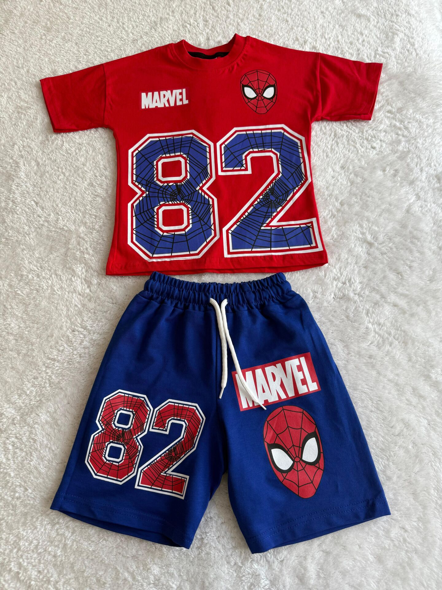 Erkek Çocuk Spiderman 82 Baskılı İkili Takım