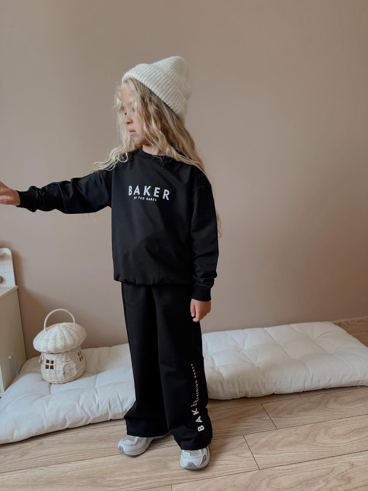 Kız Çocuk Baker Model Eşofman Takımı Siyah