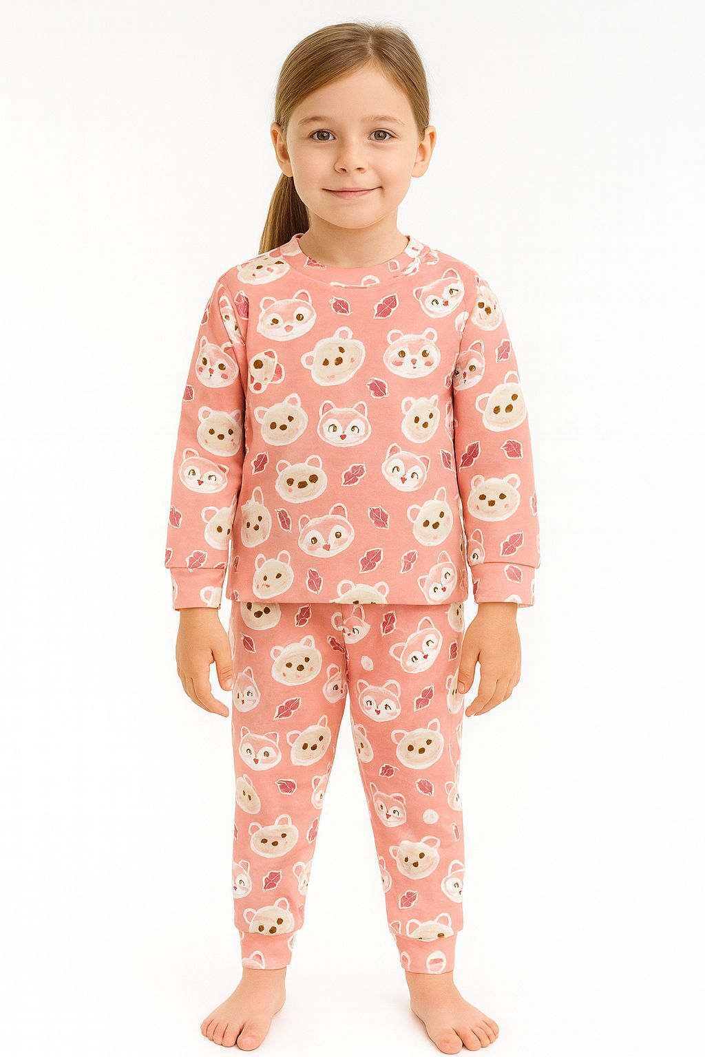 Pembe Ayıcıklı Pijama Takımı