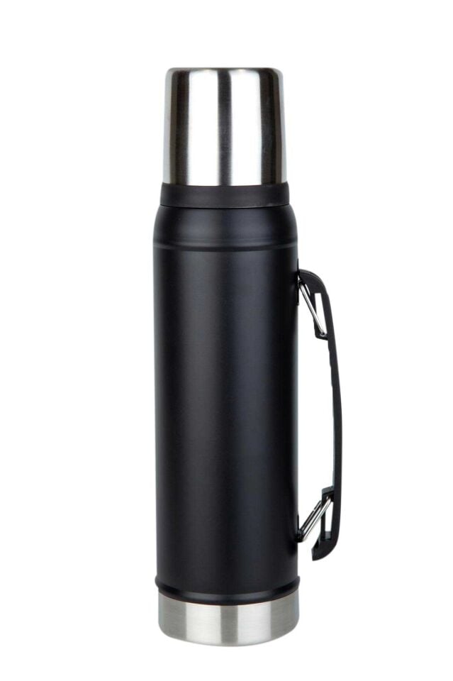 Çelik Termos Siyah  1000 ML