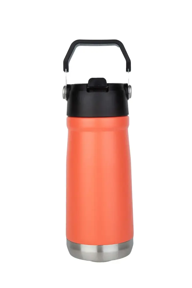 Çelik Termos Tutmalı Ve Pipetli  500 ML