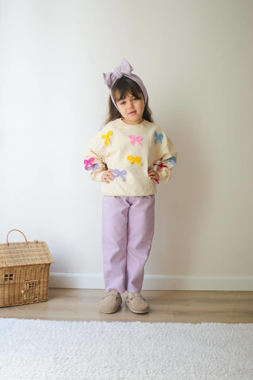 Fiyonk Detay Sweet Kot Pantolon Takım
