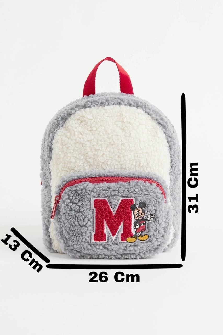 Minnie Baskılı Peluş Çanta Lila