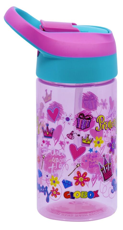 GLOBOX 500 ML PP MATARA PEMBE PRINCES MODEL