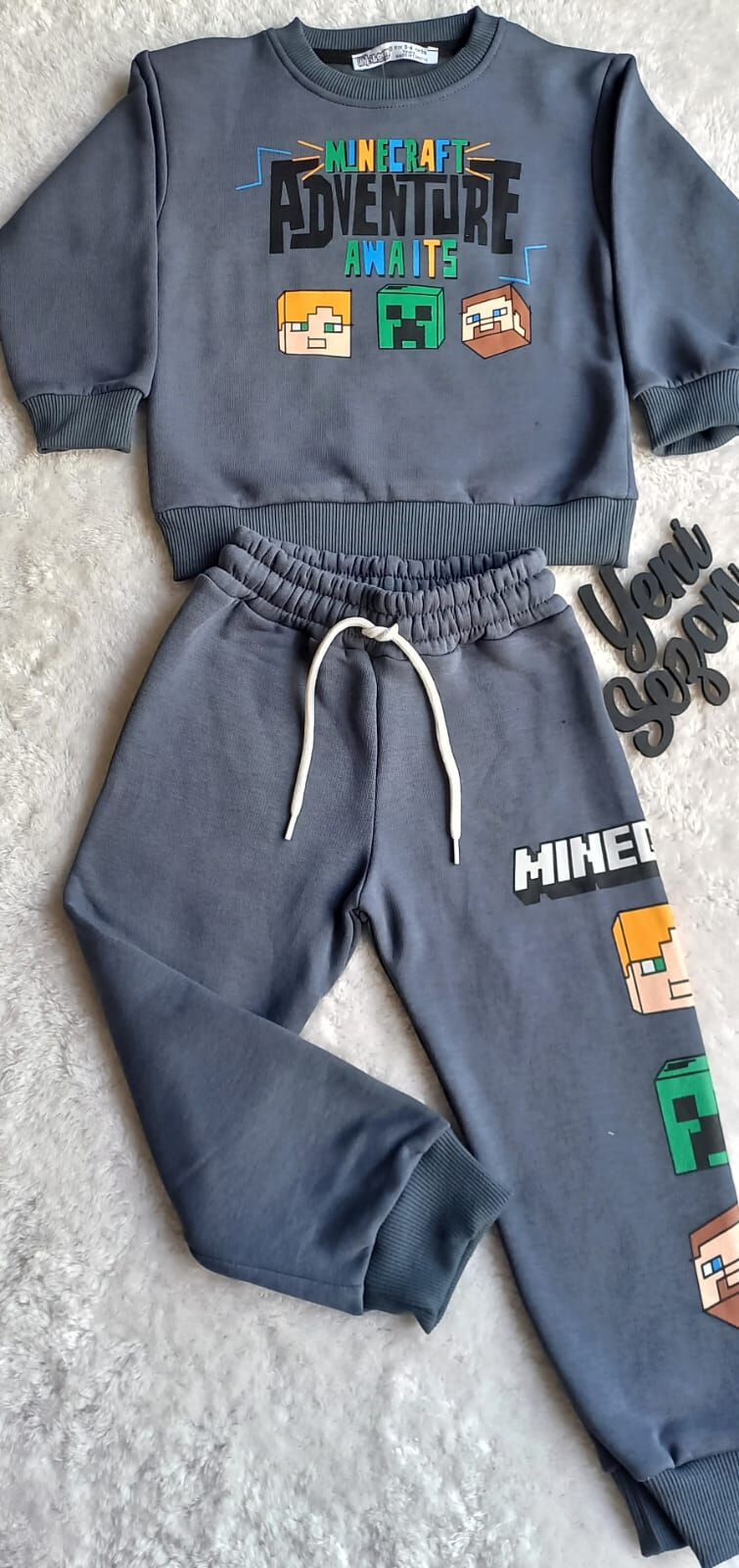 Erkek Çocuk Mınecraft Petrol Şardonlu İkili Takım