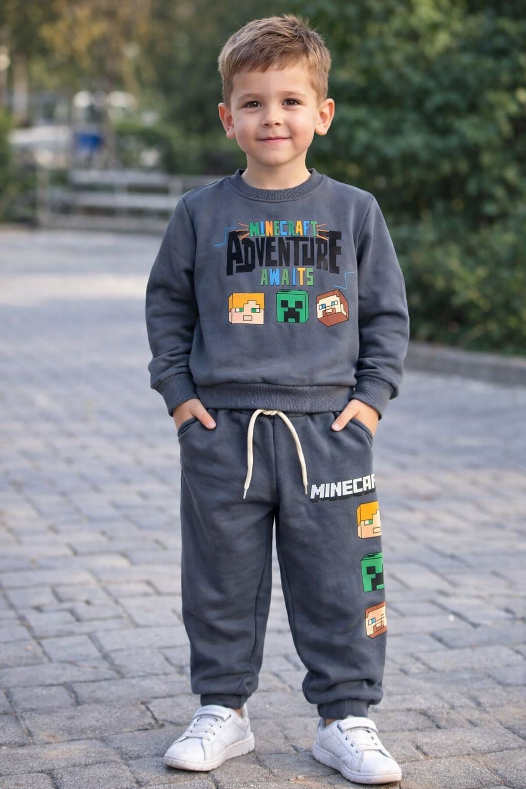 Erkek Çocuk Mınecraft Petrol Şardonlu İkili Takım