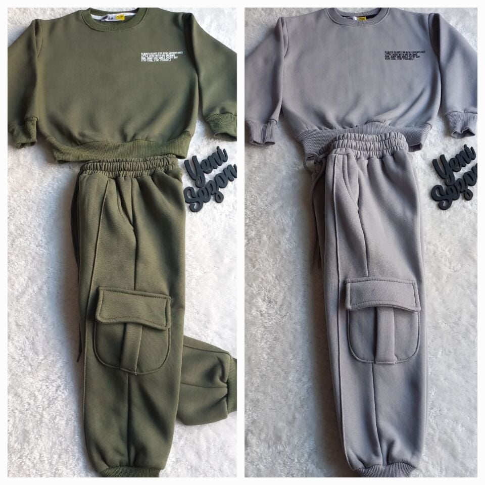 Erkek Çocuk Körük Cepli Şardonlu İkili Takım