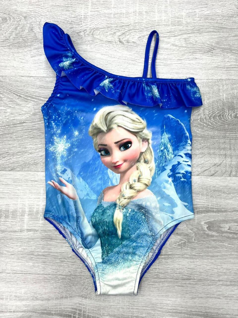 Kız Çocuk Elsa Mavi Tek Omuz Mayo  (4-G) 9/10
