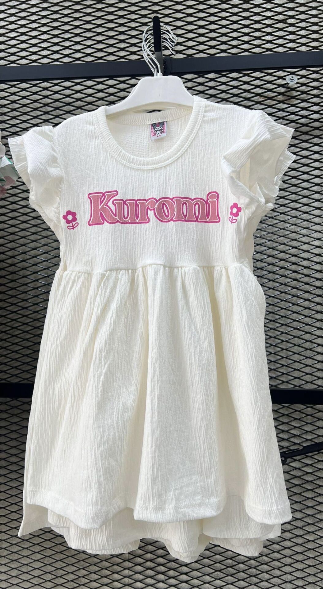 Kız Çocuk Beyaz Kuromi Elbise
