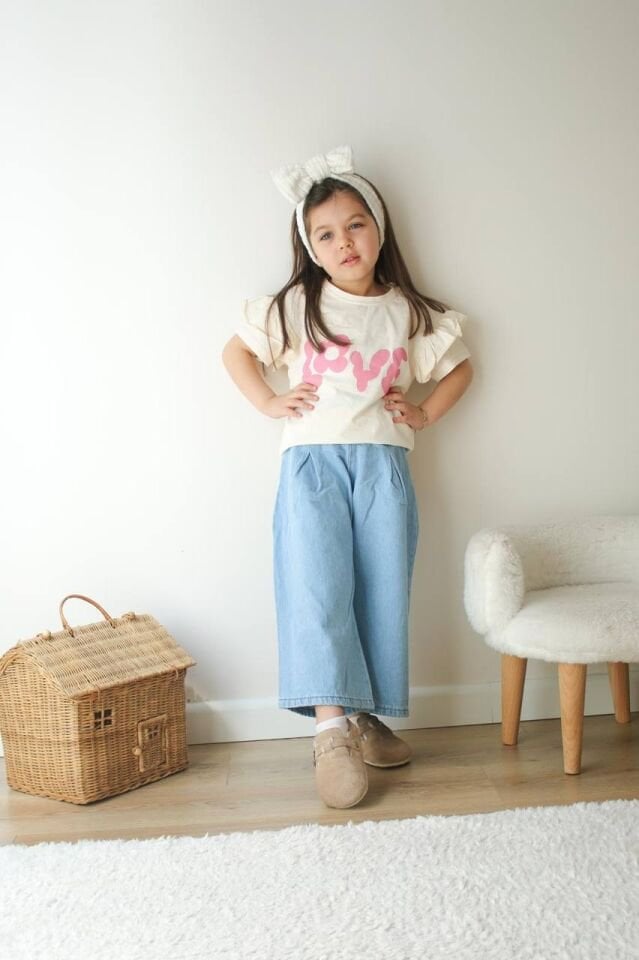 Love Baskılı Sweet Pantolon Takım (6-G)
