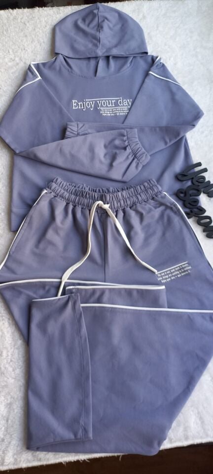 Kız Çocuk Garson Boy Gri Şardonsuz İkili Takım