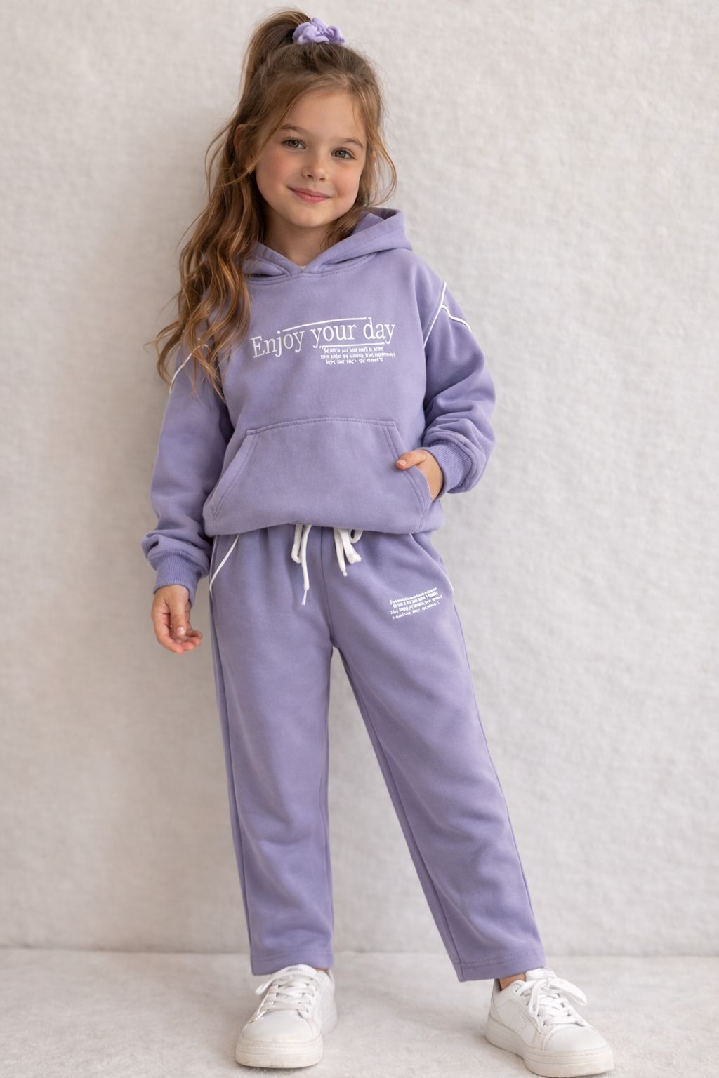 Kız Çocuk Garson Boy Gri Şardonsuz İkili Takım