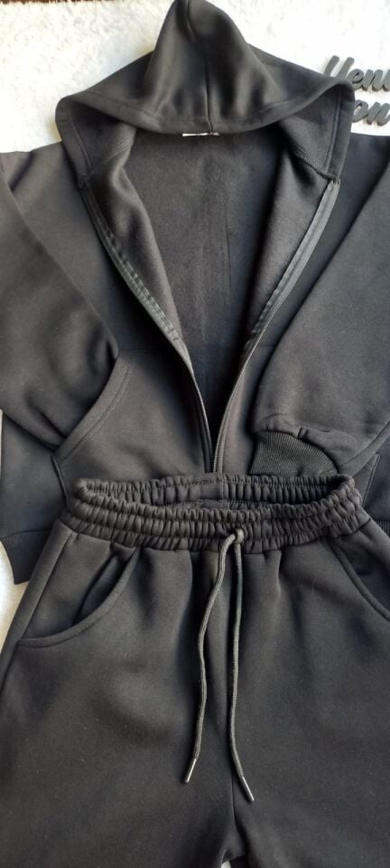 Kız Çocuk Garson Boy Siyah Şardonlu İkili Takım