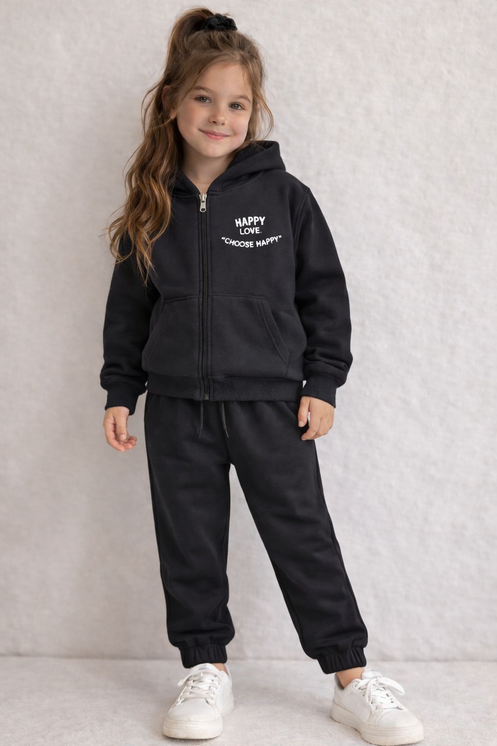 Kız Çocuk Garson Boy Siyah Şardonlu İkili Takım