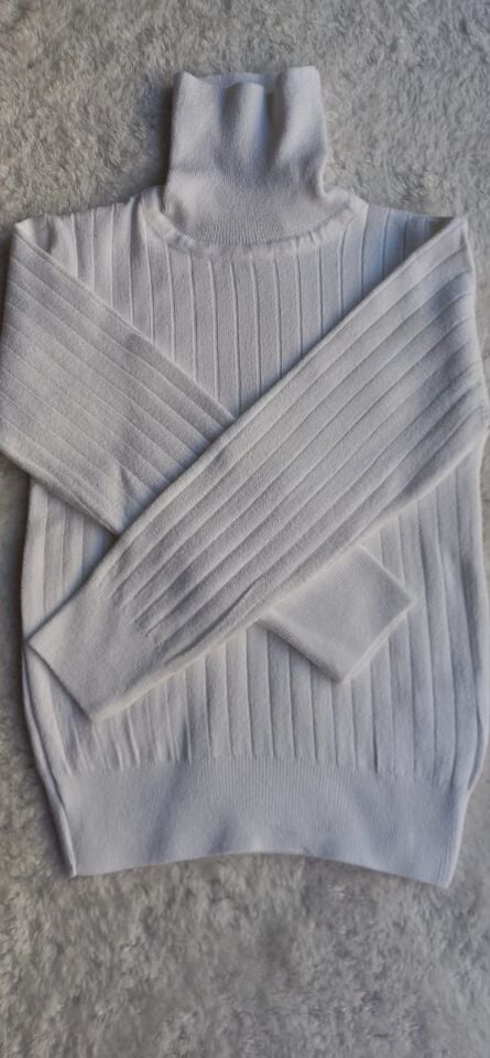 Kız Çocuk Boğazlı Triko Kazak Beyaz