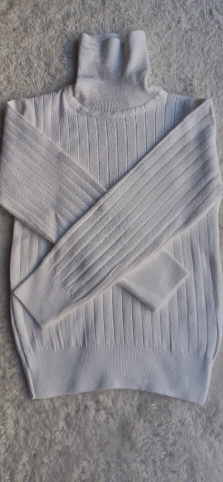 Kız Çocuk Boğazlı Triko Kazak Beyaz