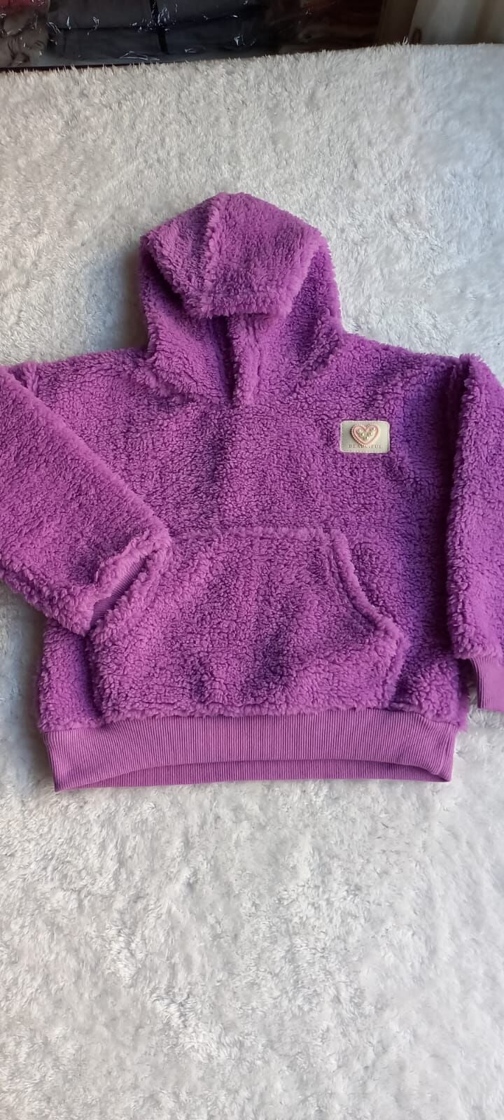 Kız Çocuk Peluş Polar Mor