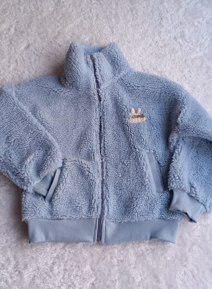 Kız Çocuk Peluş Polar Mavi